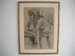 Tekening dame: Artistiek Naakt, Huis en Inrichting, Ophalen, Zo goed als nieuw, 75 cm of meer, 50 tot 75 cm