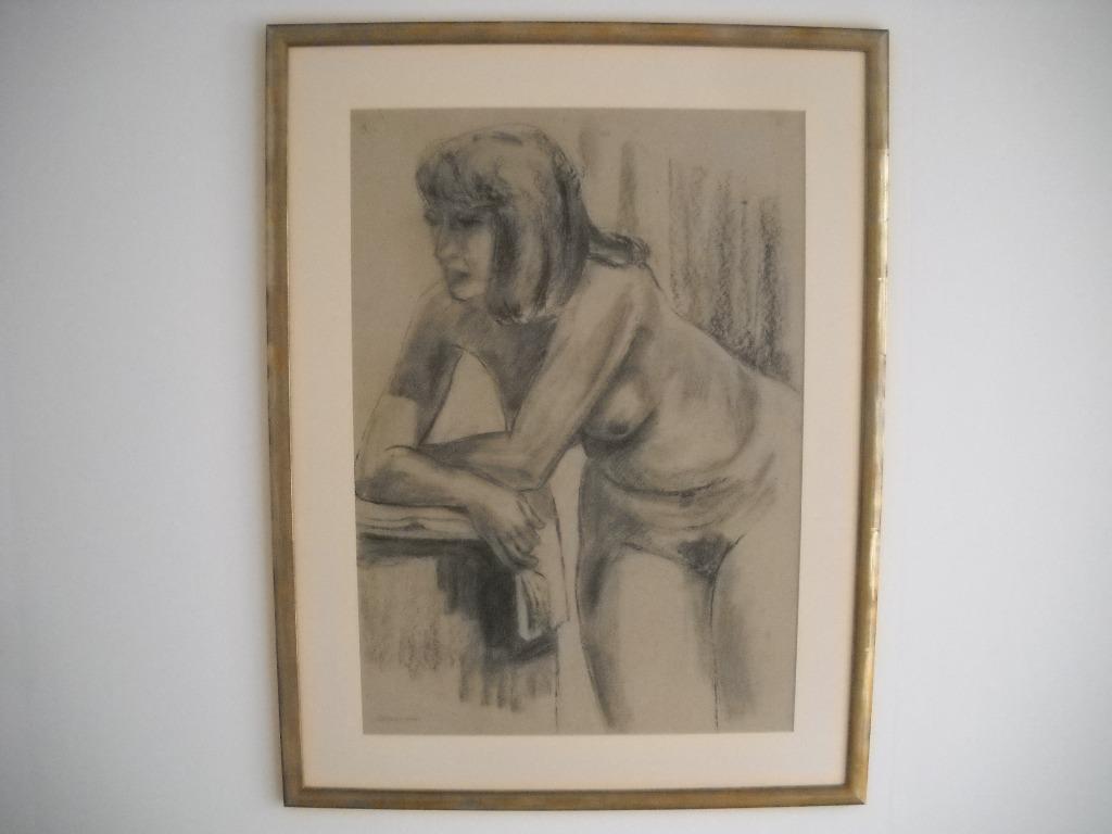 Tekening dame: Artistiek Naakt, Huis en Inrichting, Woonaccessoires | Schilderijen, Tekeningen en Foto's, Zo goed als nieuw, Tekening