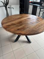 Table a manger ronde en bois de manguier, Maison & Meubles, Tables | Tables à manger, Enlèvement ou Envoi, Comme neuf