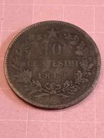 ITALIE 10 centesimi 1862 - sans poinçon, Enlèvement ou Envoi, Monnaie en vrac, Italie