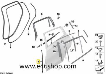 Deurrubber BMW X6 G06 OE 51767437805 nieuw bmw  beschikbaar voor biedingen