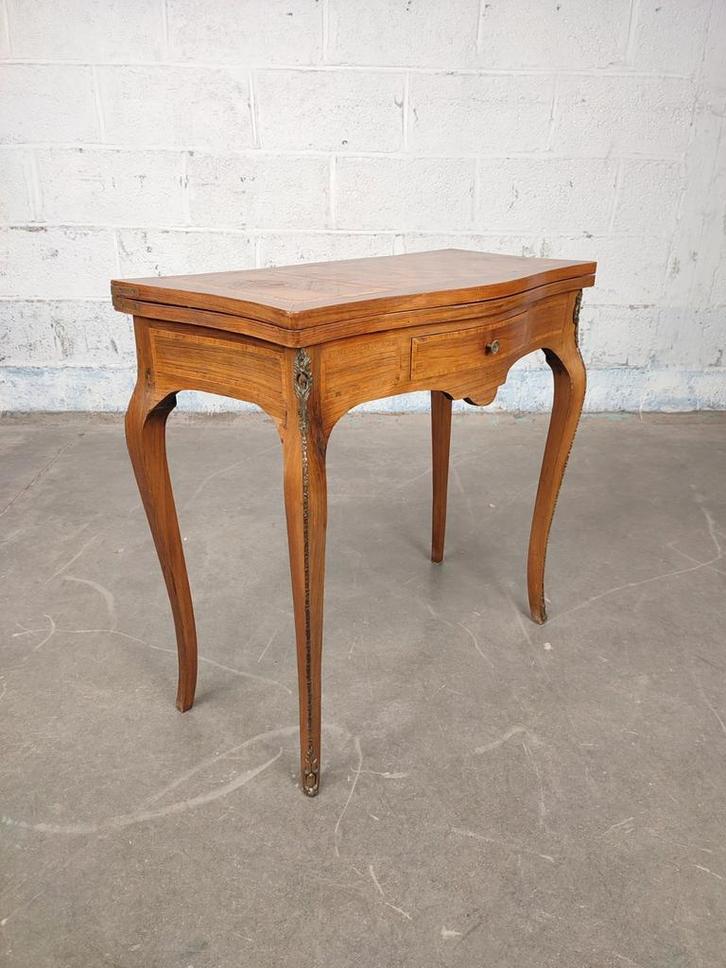 Antieke speeltafel met schaakbord, Antiek en Kunst, Antiek | Meubels | Tafels, Ophalen