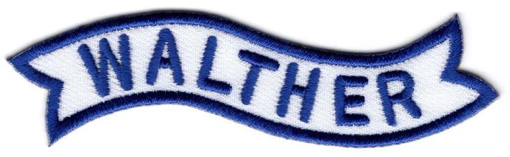 Walther stoffen opstrijk patch embleem #2, Verzamelen, Kleding en Patronen, Nieuw, Verzenden