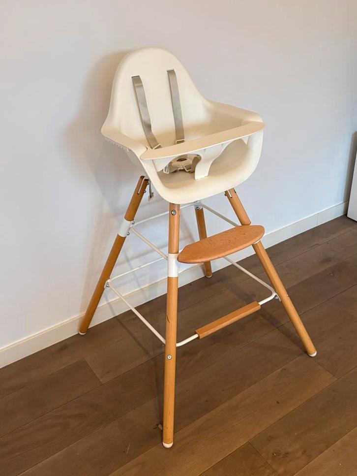 Childhome Evolu 2 (Naturel/Wit) - Past aan keukeneiland, Kinderen en Baby's, Kinderstoelen, Ophalen