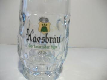 6 Bierglazen Haesbräu Dortmunder type, Verzamelen, Ophalen of Verzenden, Zo goed als nieuw, Bierglas