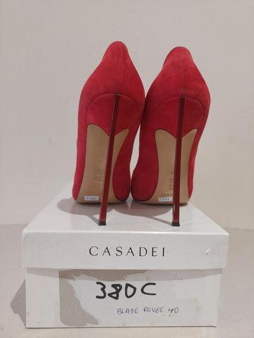 380C* Casadei Blade - sexy rode schoenen met hoge hakken (40 beschikbaar voor biedingen