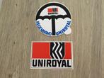 2 stickers Uniroyal - banden, Ophalen of Verzenden, Merk, Zo goed als nieuw