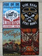 Lot 4 MOTOR tin plates, Motoren, Ophalen of Verzenden, Zo goed als nieuw
