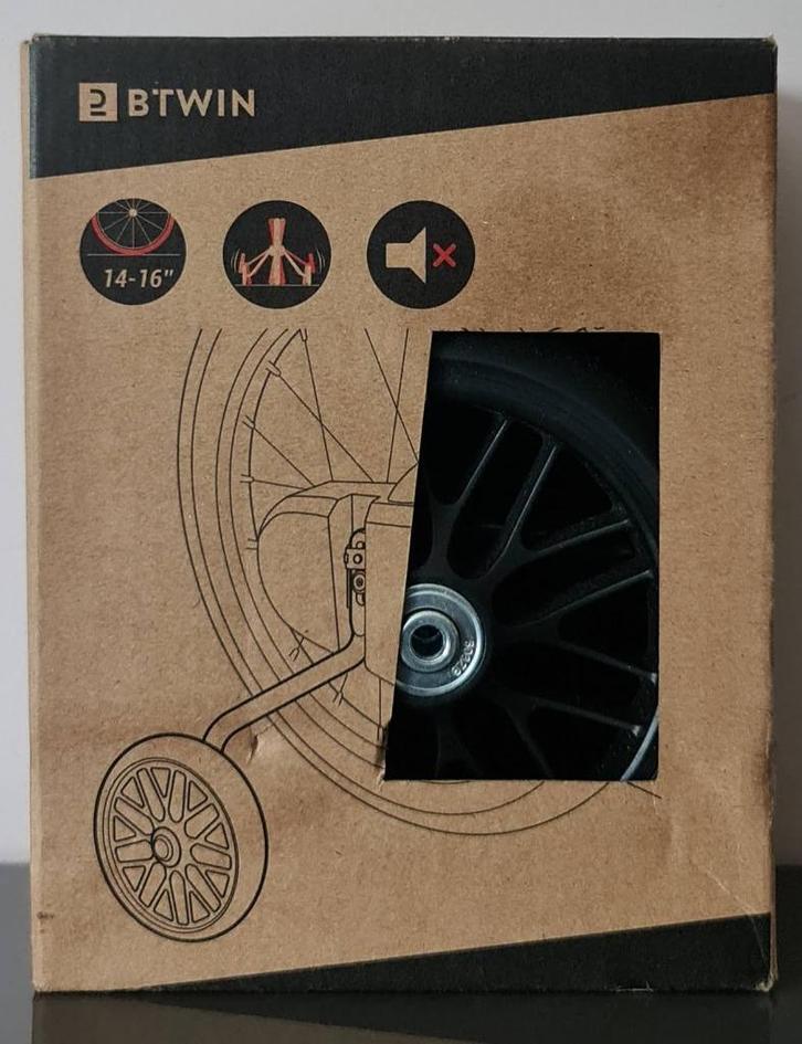 B'TWIN 14" en 16" Zijwieltjes voor kinderfietsen, Fietsen en Brommers, Fietsen | Kinderfietsjes, Nieuw, Minder dan 16 inch, Zijwieltjes