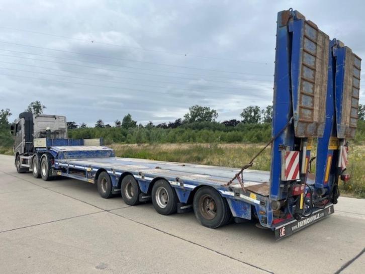 Faymonville dieplader 4 AS naloop 2 as,uitschuifbaar,Lv 56 T, Zakelijke goederen, Machines en Bouw | Transport, Ophalen