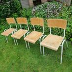 Vintage stoelen, Huis en Inrichting, Stoelen, Ophalen, Gebruikt, Metaal