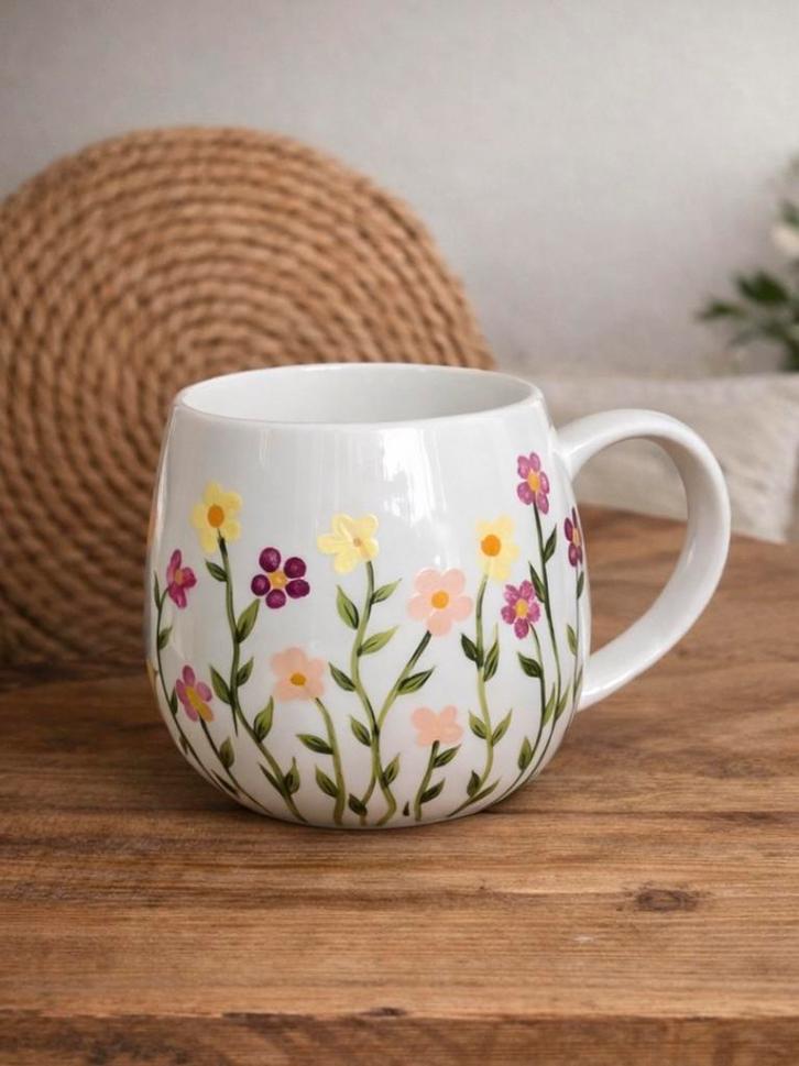 Mug de jardin fleuri unique peint à la main 300 ml par J&S, Maison & Meubles, Cuisine | Vaisselle, Neuf, Tasse(s) et/ou soucoupe(s)