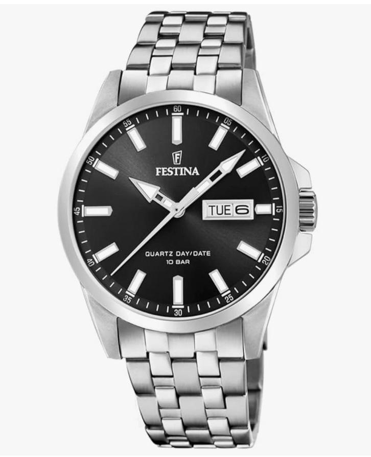 montre festina quartz day 
Neuf jamais servi, Bijoux, Sacs & Beauté, Montres | Hommes, Comme neuf, Acier, Acier, Enlèvement