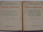OEUVRES et DISCOURS de MUSSOLINI 2 volumes Flammarion oorlog, Boeken, Ophalen of Verzenden