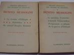 OEUVRES et DISCOURS de MUSSOLINI 2 volumes Flammarion oorlog, Ophalen of Verzenden