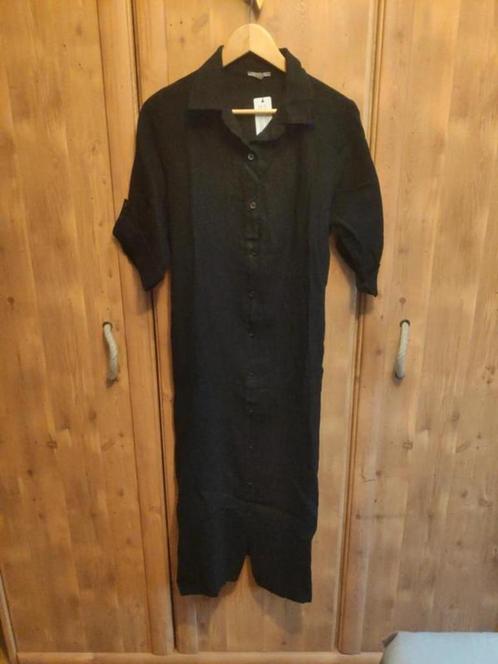 Lange linnen jurk Veritas Small, Kleding | Dames, Jurken, Nieuw, Zwart, Ophalen of Verzenden