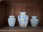 Decoratievazen met Egyptische tekening, Moins de 50 cm, Autres couleurs, Poterie ou Porcelaine, Comme neuf