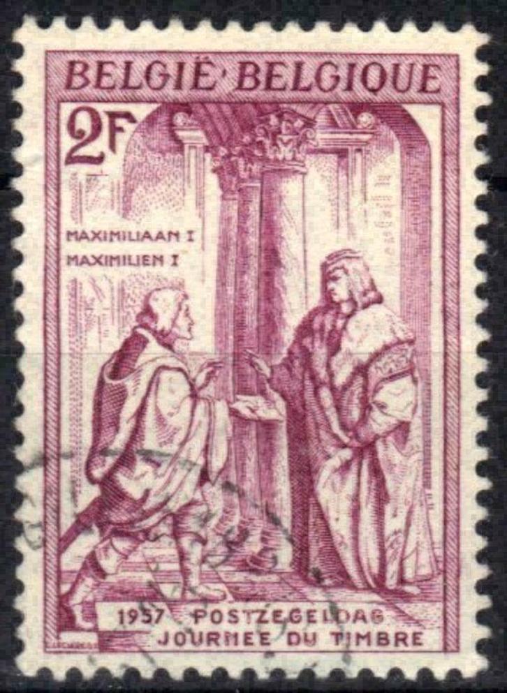 Belgie 1957 - Yvert/OBP 1011 - Dag van de postzegel (ST), Postzegels en Munten, Postzegels | Europa | België, Gestempeld, Staatshoofden