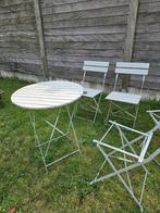 Tuinset, tafel + 4 stoelen, Tuin en Terras, Overige materialen, Bijzettafel, Tuinset, Gebruikt