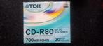 TDK CD-R80 700 MB, Computers en Software, Beschrijfbare discs, Ophalen, Zo goed als nieuw, Cd