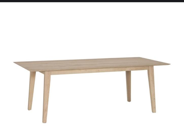 Eetkamerset Massief eikenhouten eettafel en 6 stoelen, Huis en Inrichting, Tafels | Eettafels, Zo goed als nieuw, 50 tot 100 cm