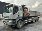 2011 Renault Kerax 460 Tridem Vrachtwagen met kraan en conta, Auto's, Vrachtwagens, Euro 5, Renault, Overige brandstoffen, Bedrijf