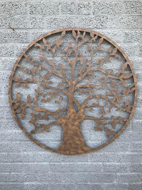 Een metalen wandornament de boom van het leven, Tuin en Terras, Tuinwanddecoratie, Nieuw, Ophalen of Verzenden