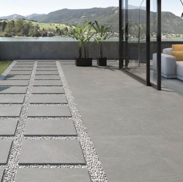 MEGA PROMO keramisch steengoed terras 1e keus 60X60X2cm