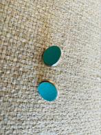 Pastelkleur oorbellen groen blauw, Antiek en Kunst, Ophalen of Verzenden
