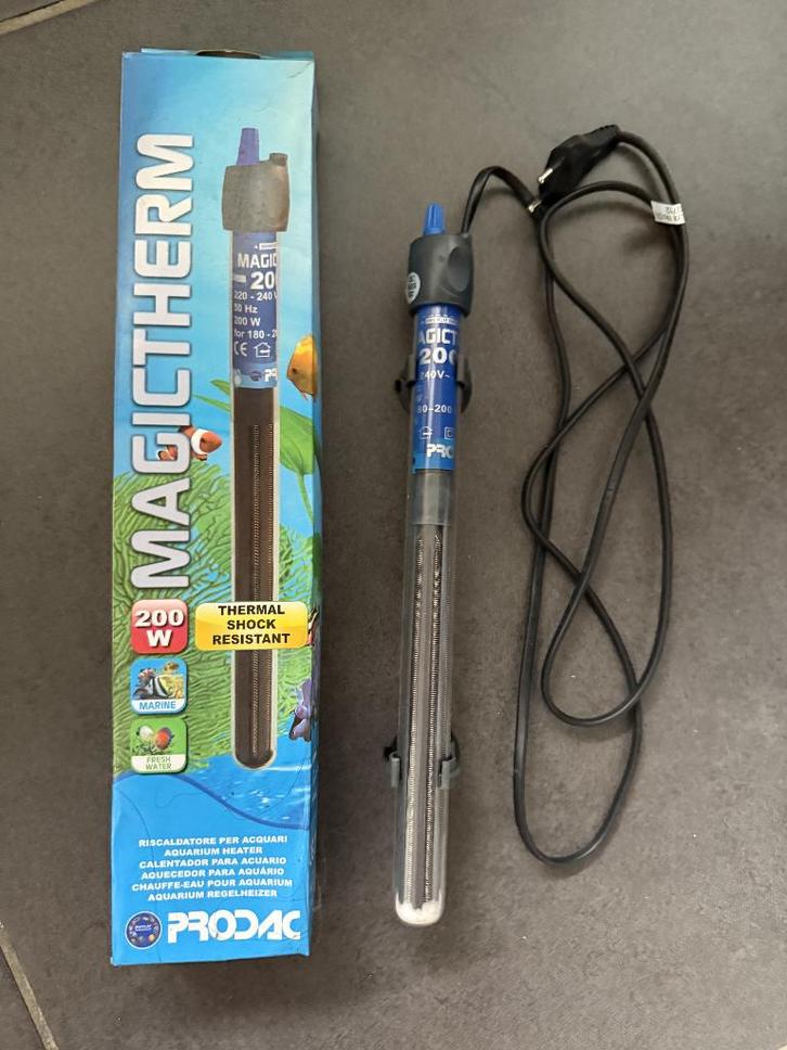 Prodac magictherm 200W verwarmingselement voor aquarium, Dieren en Toebehoren, Vissen | Aquaria en Toebehoren, Gebruikt, Verlichting of Verwarming