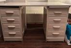 Bureau blanc en bois gratuit, Ophalen of Verzenden, Gebruikt, Bureau