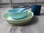 Nattou silicone kinderservies 4-delige anti-slip eetset, Ophalen of Verzenden, Zo goed als nieuw, Overige typen