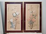 Set van 2 chinese schilderijen waterverf op zijde, Antiek en Kunst, Ophalen