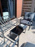 Nieuwe metalen tuinset 4p met kussens en overtrek, Ophalen, Nieuw, Loungeset