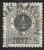 1 Postzegel Zweden 1886 Cirkel met cijfer & Posthoorn, Postzegels en Munten, Ophalen of Verzenden, Zweden, Gestempeld