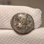 Romeinse Republiek: M. Sergius Silus (116 – 115 v.Chr.), Ophalen of Verzenden, Overige landen, Losse munt, Zilver