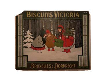 Calendrier publicitaire Victoria Biscuits 1913  disponible aux enchères