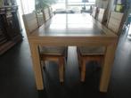Eetkamer tafel met stoelen, Huis en Inrichting, Ophalen, Gebruikt, 4 tot 6 stoelen