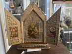 Vintage Florentijns drieluik iconen, Antiek en Kunst, Ophalen of Verzenden