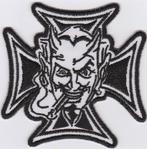 Iron Cross Devil stoffen opstrijk patch embleem #3, Motoren, Verzenden, Nieuw
