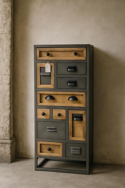 Ladekast in industriële stijl, Huis en Inrichting, Kasten | Boekenkasten, Nieuw, 50 tot 100 cm, 100 tot 150 cm, 25 tot 50 cm, Metaal