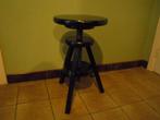 Tabouret rond, noir, réglable en hauteur., Maison & Meubles, Enlèvement, Réglable en hauteur, Utilisé, Bois