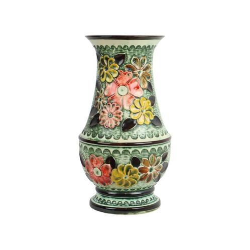Vintage West Germany Vaas Kleurrijk Aardewerk Zeldzaam 98-50, Antiek en Kunst, Antiek | Vazen, Ophalen of Verzenden
