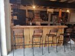 New vintage – Iso wood – barkrukken | 43 op voorraad, Huis en Inrichting, Barkrukken, 5 krukken of meer, Met voetsteun, 60 tot 90 cm