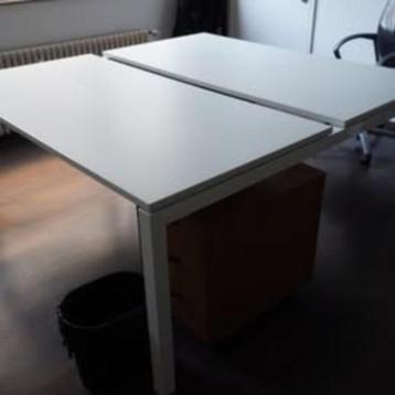 Double table blanche, 150 à 200 cm, 150 à 200 cm, Comme neuf, Enlèvement