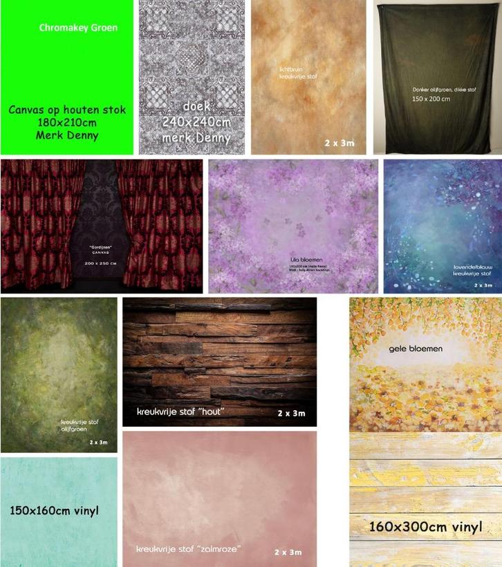 achtergronden voor fotografie, Audio, Tv en Foto, Fotografie | Fotostudio en Toebehoren, Zo goed als nieuw, Achtergrond, Ophalen