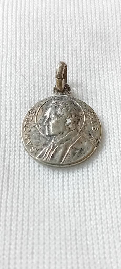 medaille Pius X. scapuliermedaille, Verzamelen, Religie, Gebruikt, Ophalen of Verzenden