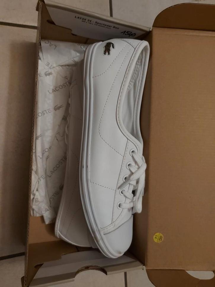Witte ballerina's maat 39, merk Lacoste, Kleding | Dames, Schoenen, Zo goed als nieuw, Ballerina's, Wit, Ophalen of Verzenden