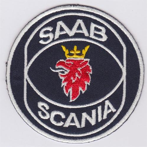 Saab Scania stoffen opstrijk patch embleem #3, Collections, Marques automobiles, Motos & Formules 1, Neuf, Envoi