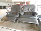 2 leder RELEX zetels  105 cm hoog  1meter breed, Huis en Inrichting, Ophalen, Gebruikt, Eenpersoons, Rechte bank